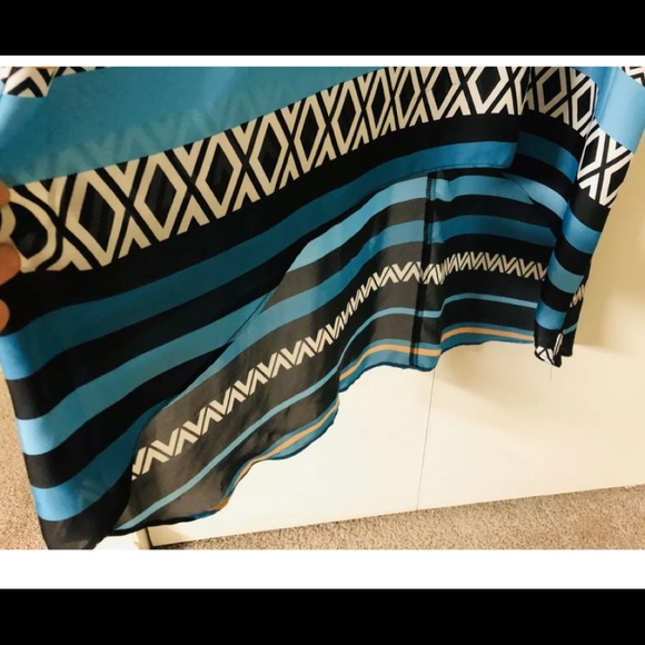 Like Mynded Dress size M Colourful Summer Mesh Maxi Boho Asymmetric Hem striped - Picture 13 of 14